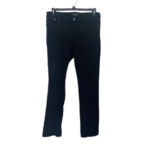 Lauren Ralph Lauren straight leg Jeans SIZE 14 BLACK CLASSIC PREPPY